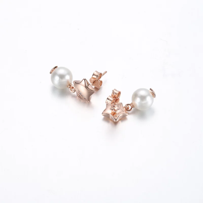 (image pour) PANDORA Série Lucky Star Jane Boucles d'oreilles clous étoile - 282488C01 - Afficher 8