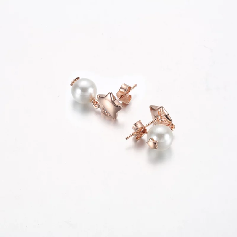 (image pour) PANDORA Série Lucky Star Jane Boucles d'oreilles clous étoile - 282488C01 - Afficher 9