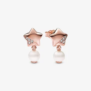 (image pour) PANDORA Série Lucky Star Jane Boucles d'oreilles clous étoile - 282488C01
