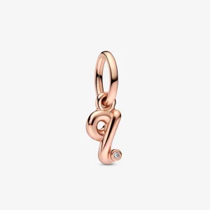 (image pour) Pendentif à breloque PANDORA Lettre Q en forme de script - 782476C01