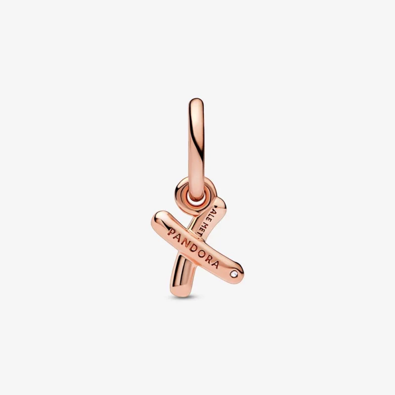 (image pour) Pendentif breloque PANDORA lettre X en script de l'alphabet - 782482C01 - Afficher 3