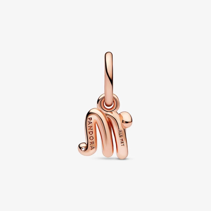 (image pour) Pendentif Charm Alphabet M Script PANDORA - 782474C01 - Afficher 3