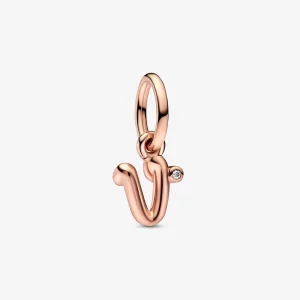(image pour) Pendentif charm lettre V script de l'alphabet PANDORA - 782480C01