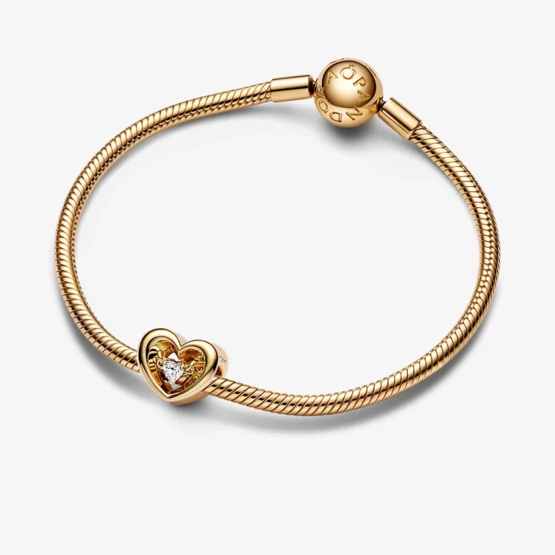 (image pour) Pendentif Cœur Éclatant & Charme Pierre Flottante PANDORA - 762493C01 - Afficher 4
