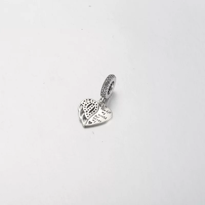 (image pour) Pendentif Cœur et Ange Pandora - 792646C01 - Afficher 3