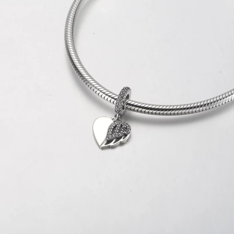 (image pour) Pendentif Cœur et Ange Pandora - 792646C01 - Afficher 4