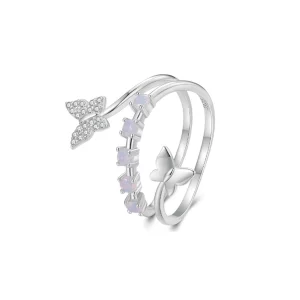 (image pour) Bague double style Pandora - BSR467-E