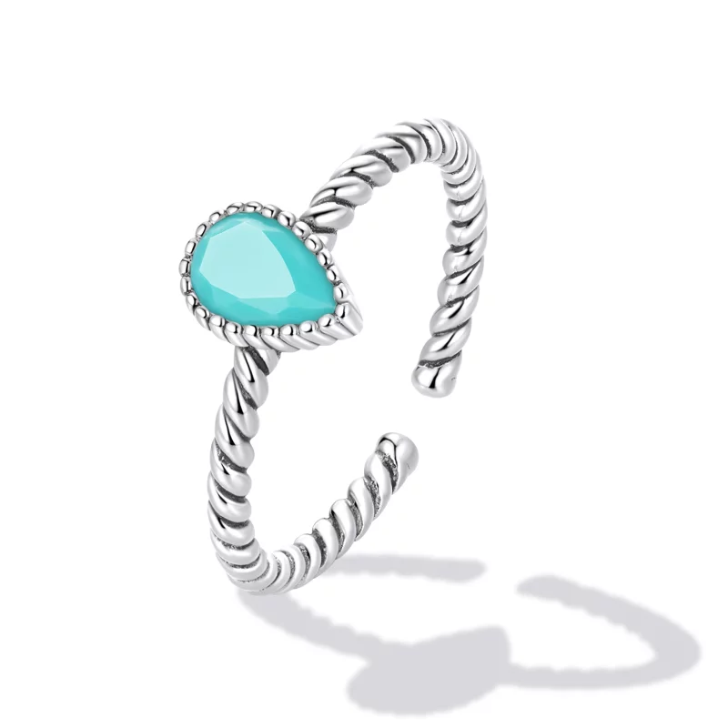 (image pour) Bague en forme de goutte d'eau de style Pandora - BSR247 - Afficher 2