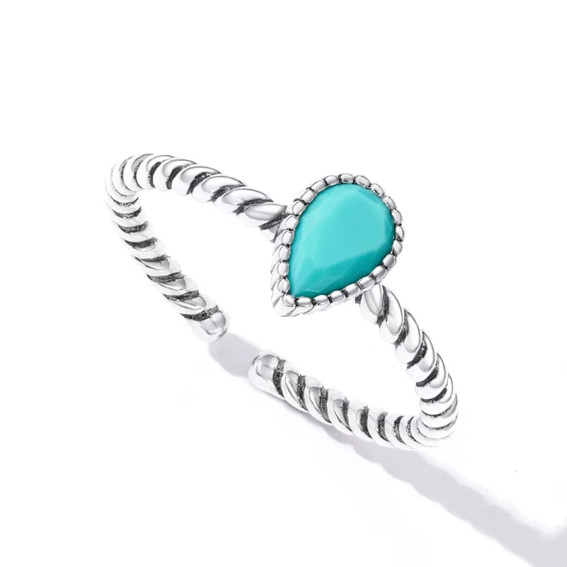 (image pour) Bague en forme de goutte d'eau de style Pandora - BSR247 - Afficher 6