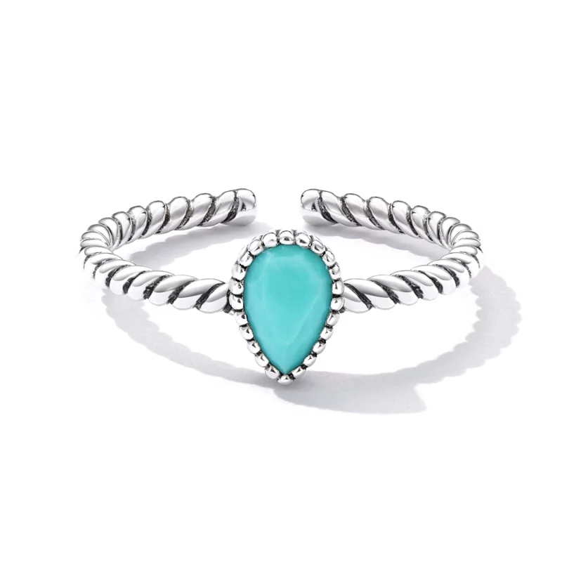 (image pour) Bague en forme de goutte d'eau de style Pandora - BSR247 - Afficher 7