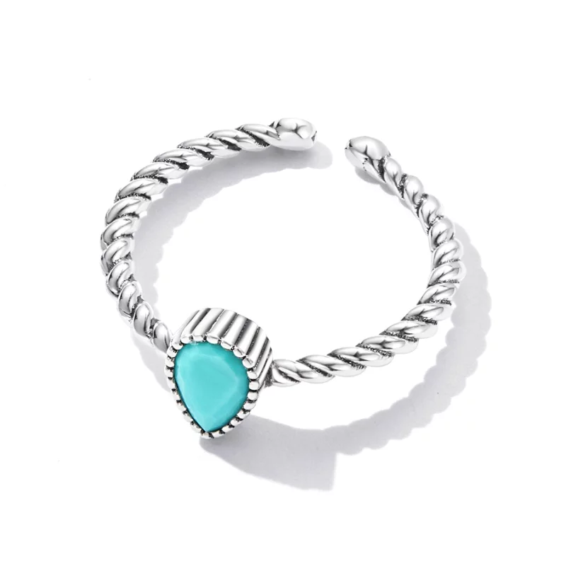 (image pour) Bague en forme de goutte d'eau de style Pandora - BSR247 - Afficher 8