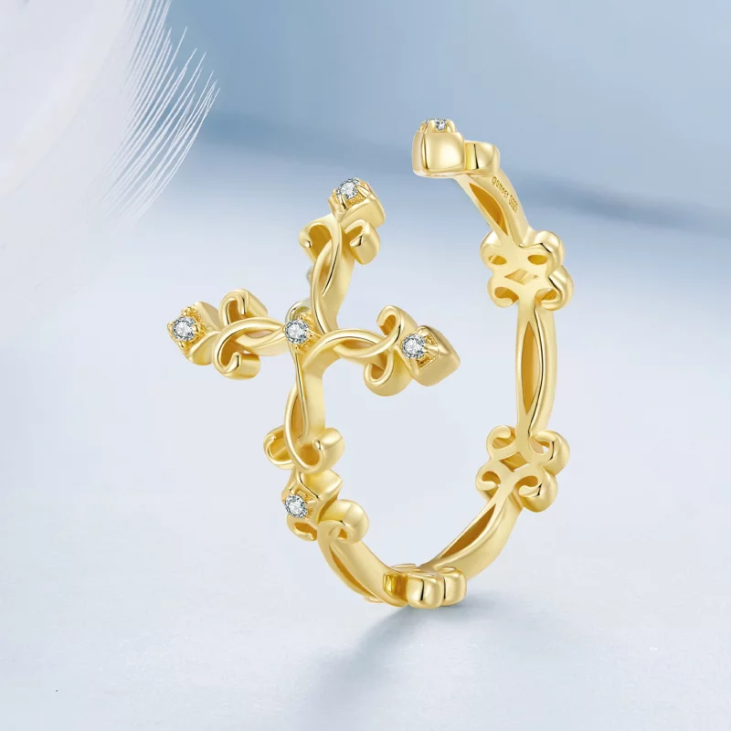 (image pour) Bague en or jaune de style Pandora - BSR041-B - Afficher 2
