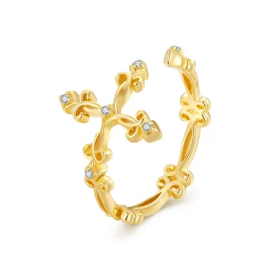 (image pour) Bague en or jaune de style Pandora - BSR041-B