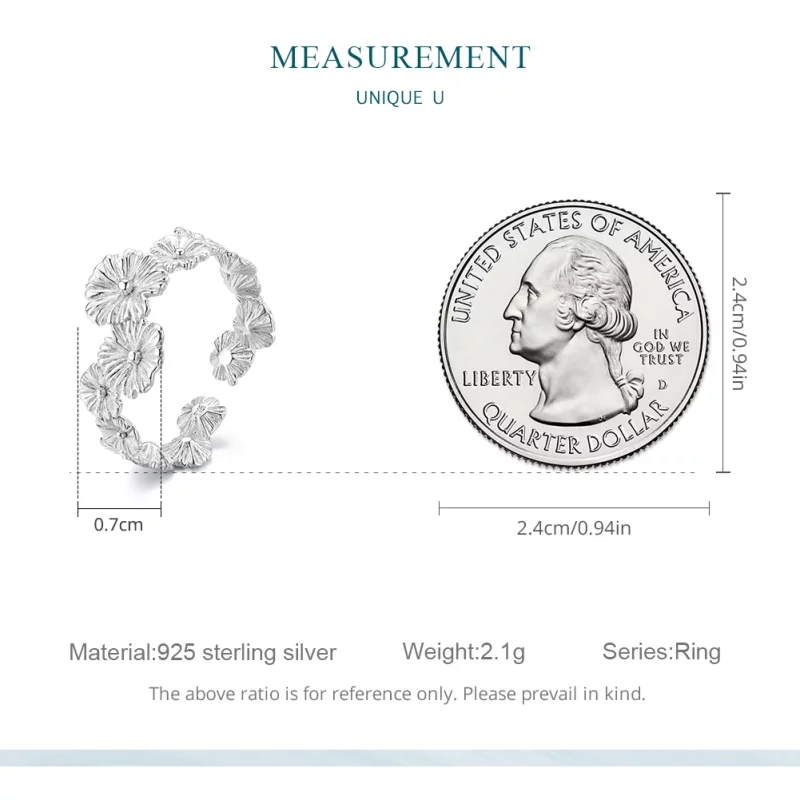 (image pour) Bague Pandora Style Classique avec Bande de Fleurs Marguerite - BSR382 - Afficher 7