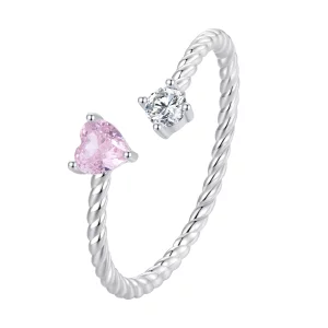 (image pour) Bagues de promesse de style Pandora pour elle - SCR924