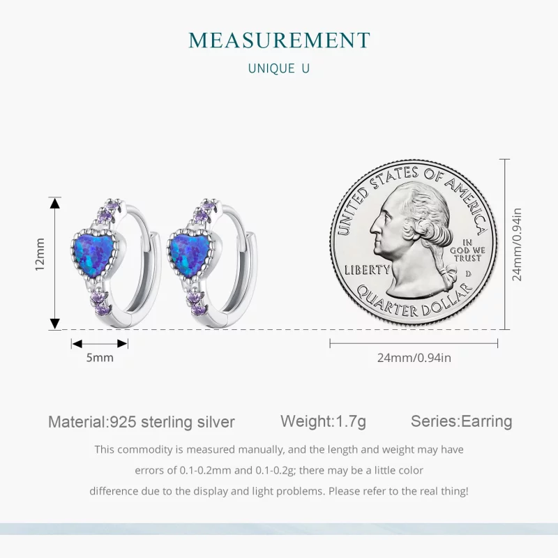 (image pour) Boucles d'oreilles en forme de cœur de style Pandora - BSE865 - Afficher 8