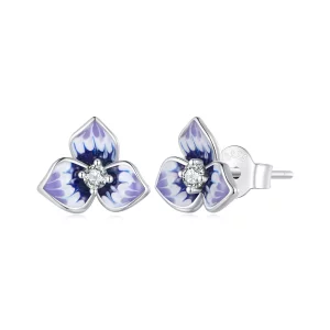 (image pour) Boucles d'oreilles style Pandora avec Pansy - BSE860
