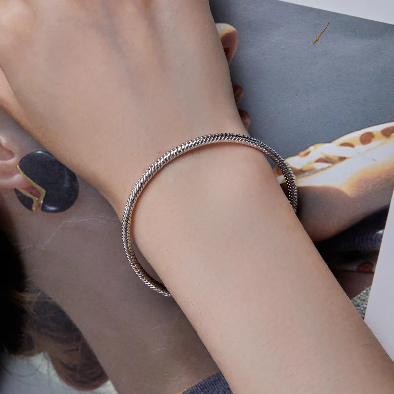 (image pour) Bracelet à chaîne serpent de style Pandora - SCB252 - Afficher 7