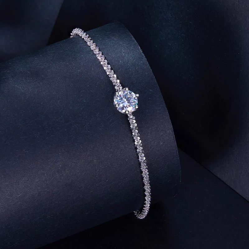 (image pour) Bracelet de style Pandora avec diamants - MSB006 - Afficher 2
