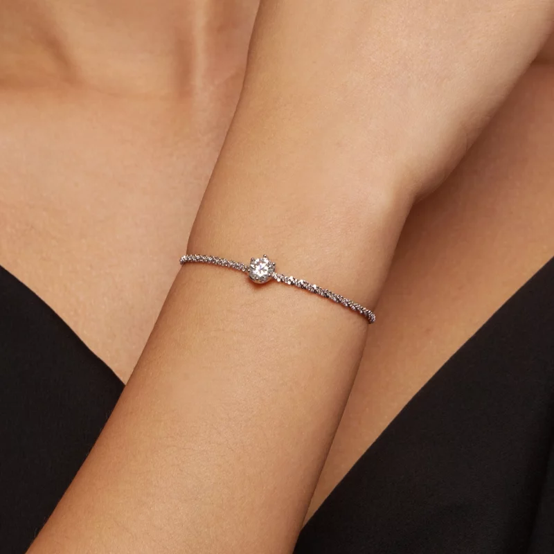 (image pour) Bracelet de style Pandora avec diamants - MSB006 - Afficher 4