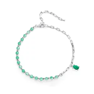 (image pour) Bracelet de style Pandora vert - BSB128