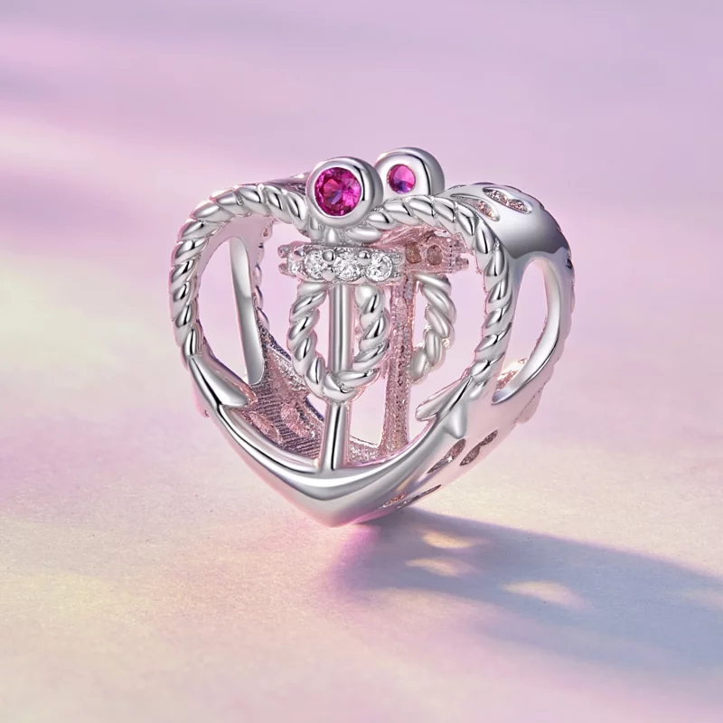 (image pour) Charm de style Pandora avec ancre - BSC773 - Afficher 2