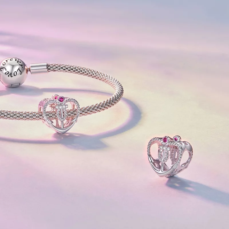 (image pour) Charm de style Pandora avec ancre - BSC773 - Afficher 4