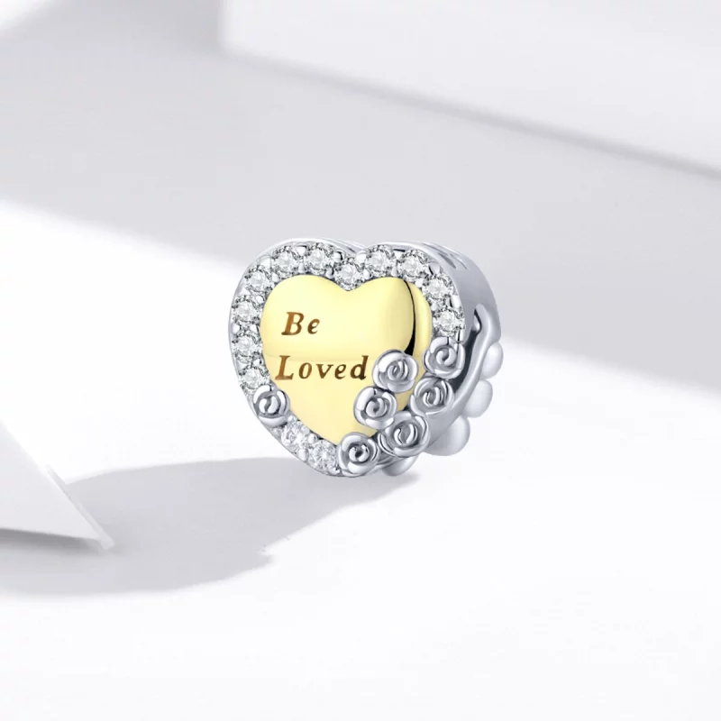 (image pour) Charm de style Pandora en forme de cœur - BSC500 - Afficher 2