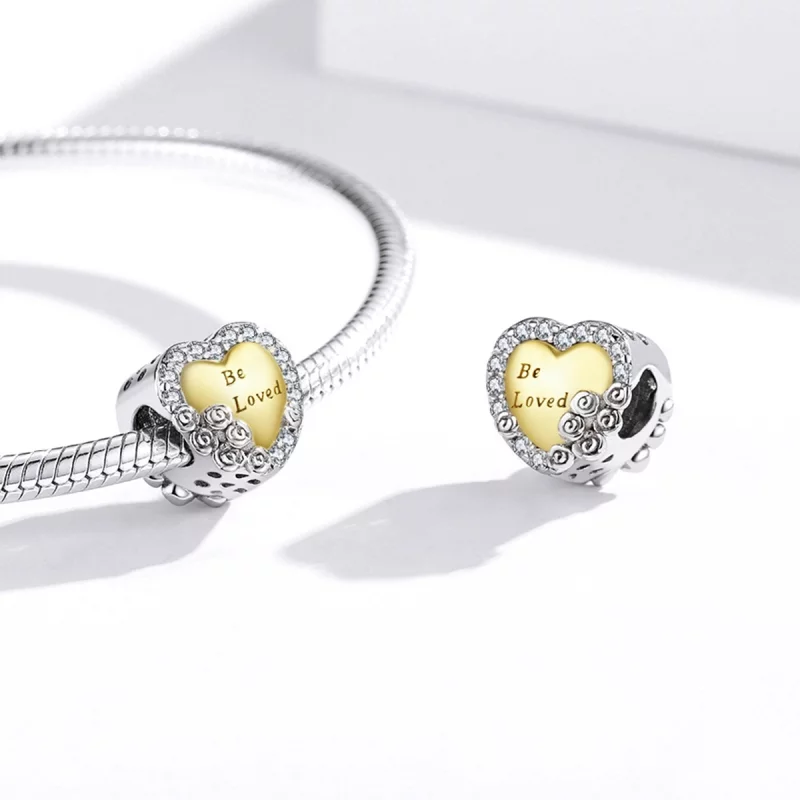 (image pour) Charm de style Pandora en forme de cœur - BSC500 - Afficher 4