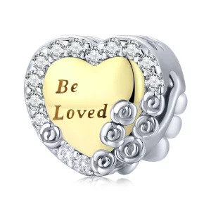 Charm de style Pandora en forme de cœur - BSC500 (image pour) Charm de style Pandora en forme de cœur - BSC500
