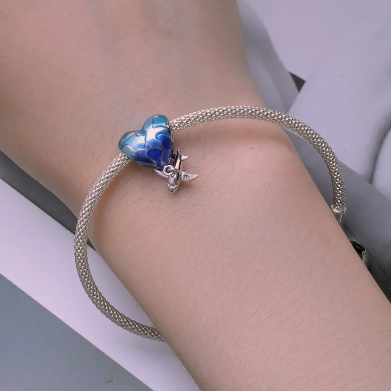 (image pour) Charm de style Pandora en forme de globe - SCC2481 - Afficher 5