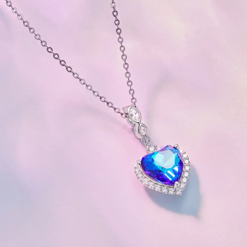 (image pour) Charm en forme de cœur bleu de style Pandora - BSC775 - Afficher 2