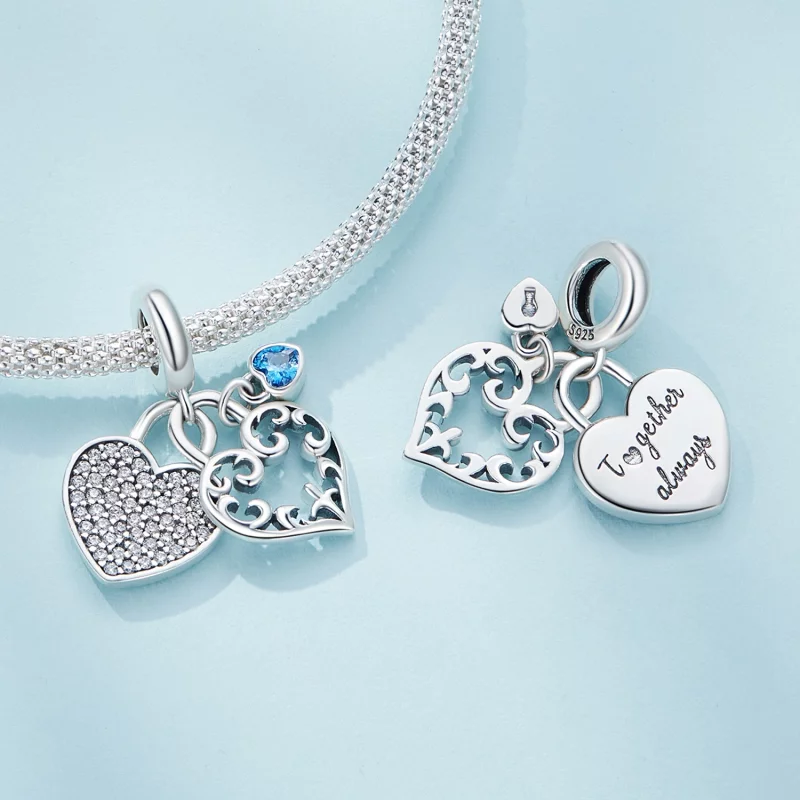 (image pour) Charm en forme de cœur entrelacé de style Pandora - SCC2502 - Afficher 4