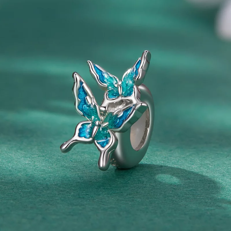 (image pour) Charm espaceur en forme de papillon de style Pandora - BSC789 - Afficher 2
