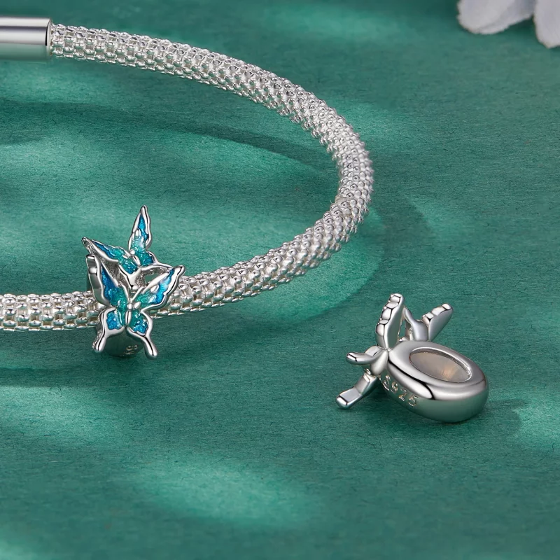 (image pour) Charm espaceur en forme de papillon de style Pandora - BSC789 - Afficher 4