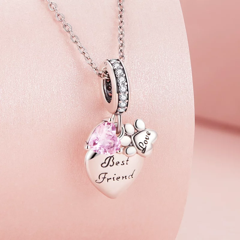 (image pour) Charm Pandora Style "Amis pour toujours" - SCC2436 - Afficher 2