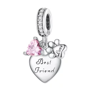 (image pour) Charm Pandora Style "Amis pour toujours" - SCC2436