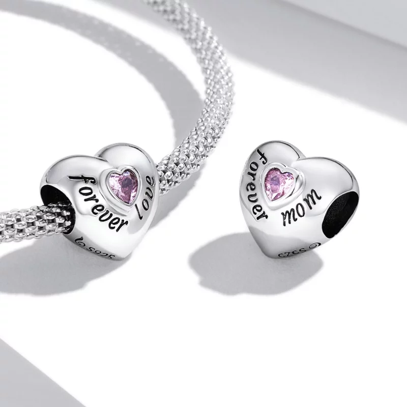 (image pour) Charm Pandora Style Maman Éternelle - BSC562-PK - Afficher 4
