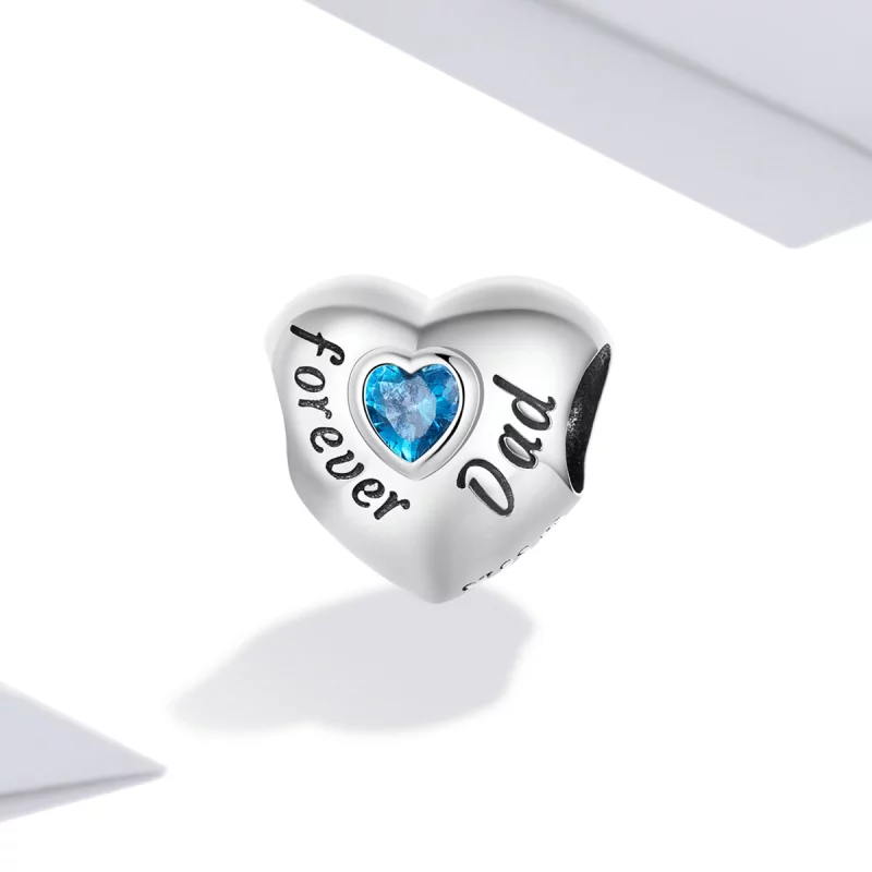(image pour) Charm style Pandora En mémoire de Papa - BSC562-BU - Afficher 2
