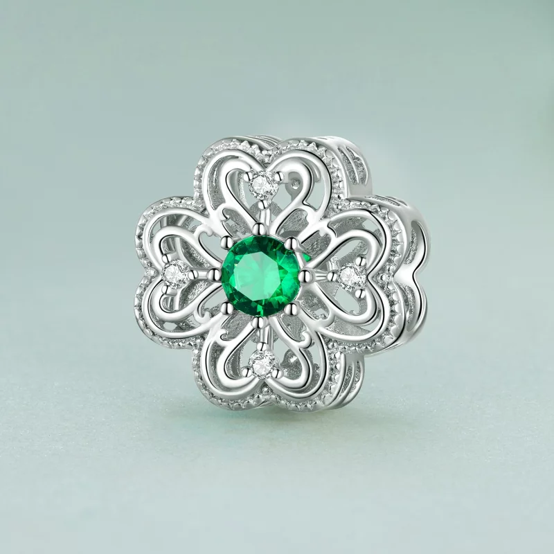 (image pour) Charm style Pandora Trèfle à Quatre Feuilles - BSC759 - Afficher 2