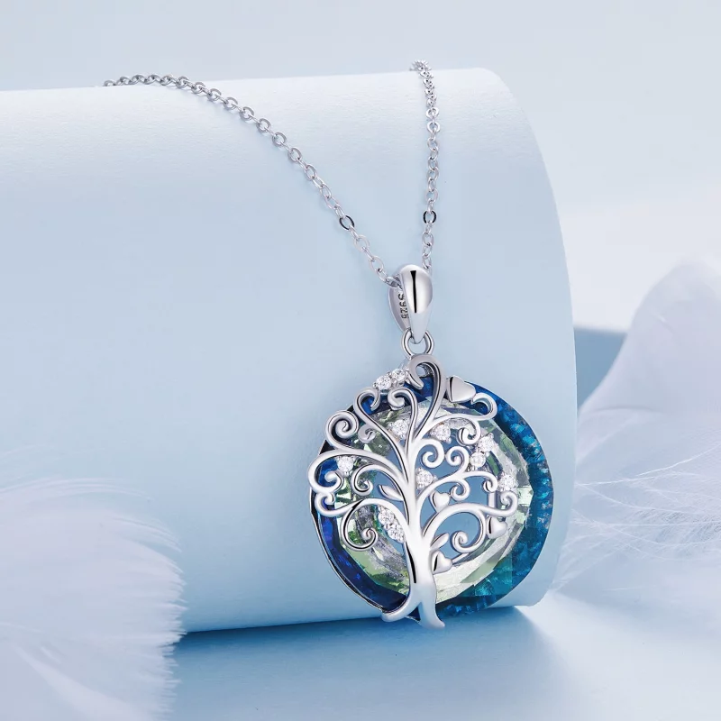 (image pour) Collier cercle de famille de style Pandora - BSN315 - Afficher 2