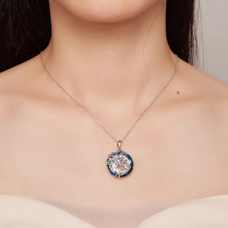 (image pour) Collier cercle de famille de style Pandora - BSN315 - Afficher 9