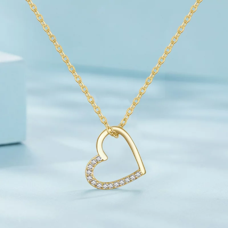 (image pour) Collier cœur en 14 carats de style Pandora - SCN347-B - Afficher 2