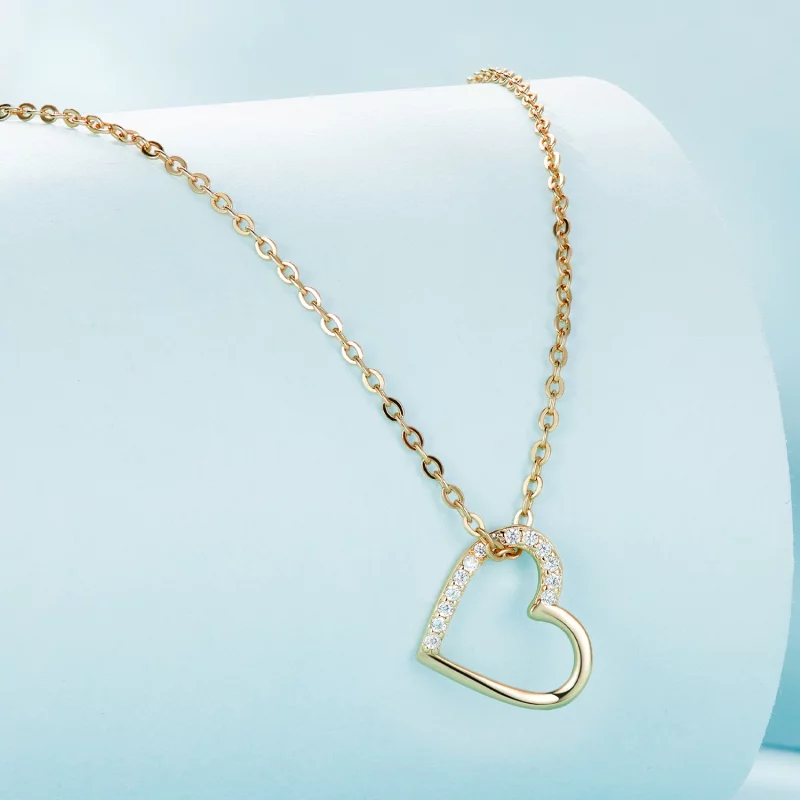 (image pour) Collier cœur en 14 carats de style Pandora - SCN347-B - Afficher 3