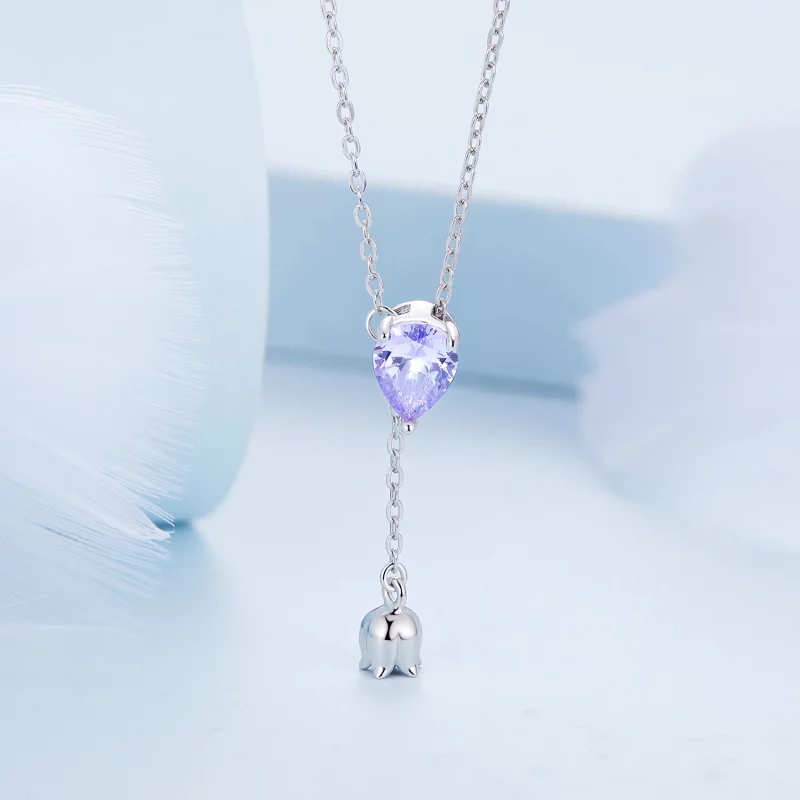 (image pour) Collier en style Pandora avec améthyste - BSN271 - Afficher 3