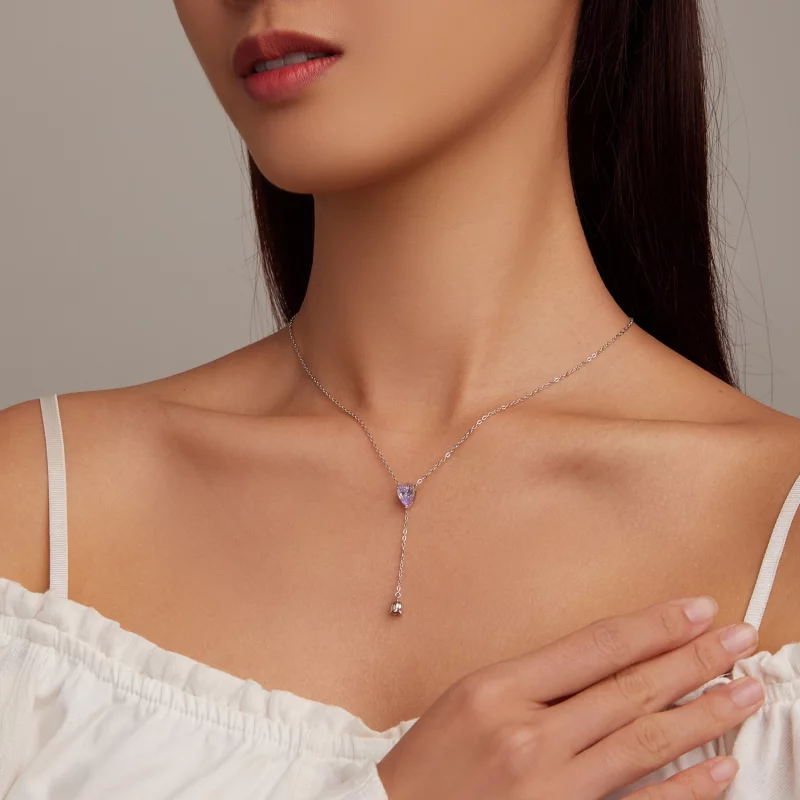 (image pour) Collier en style Pandora avec améthyste - BSN271 - Afficher 6