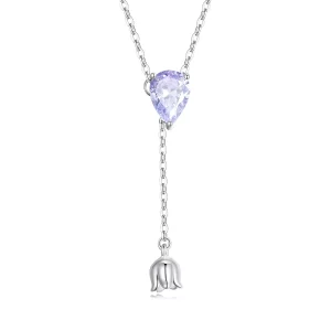 (image pour) Collier en style Pandora avec améthyste - BSN271
