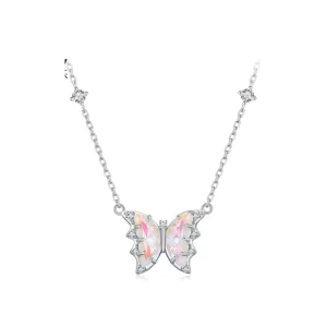 Collier papillon de style Pandora - BSN345 (image pour) Collier papillon de style Pandora - BSN345