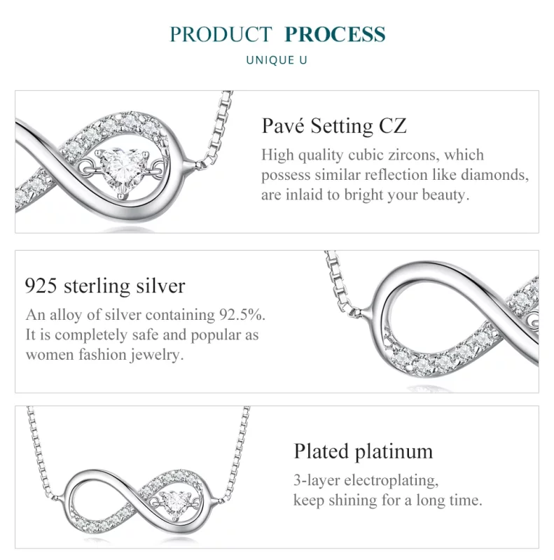 (image pour) Collier style Pandora Infinity - BSN276 - Afficher 6