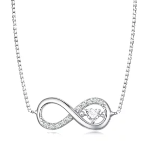 Collier style Pandora Infinity - BSN276 (image pour) Collier style Pandora Infinity - BSN276